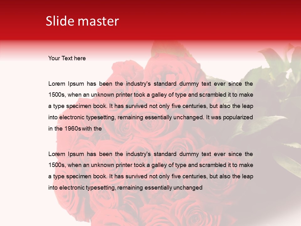 Red Roses PowerPoint Template
