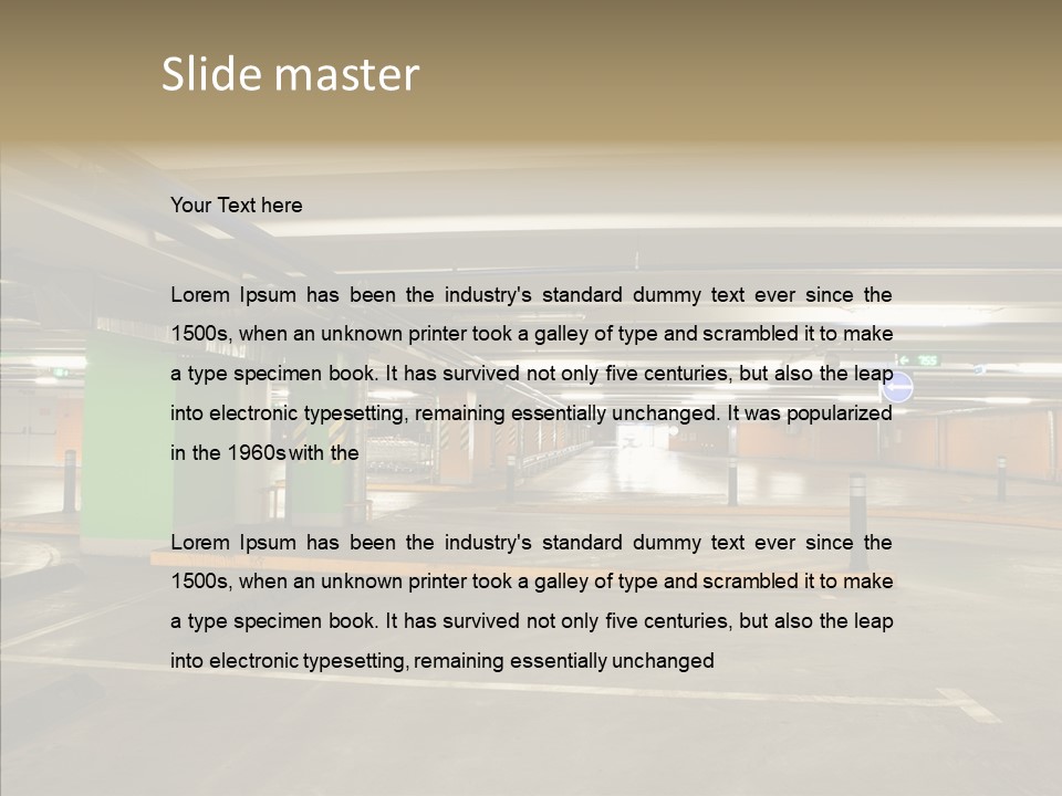 Parking Interior PowerPoint Template