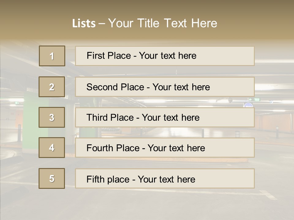 Parking Interior PowerPoint Template
