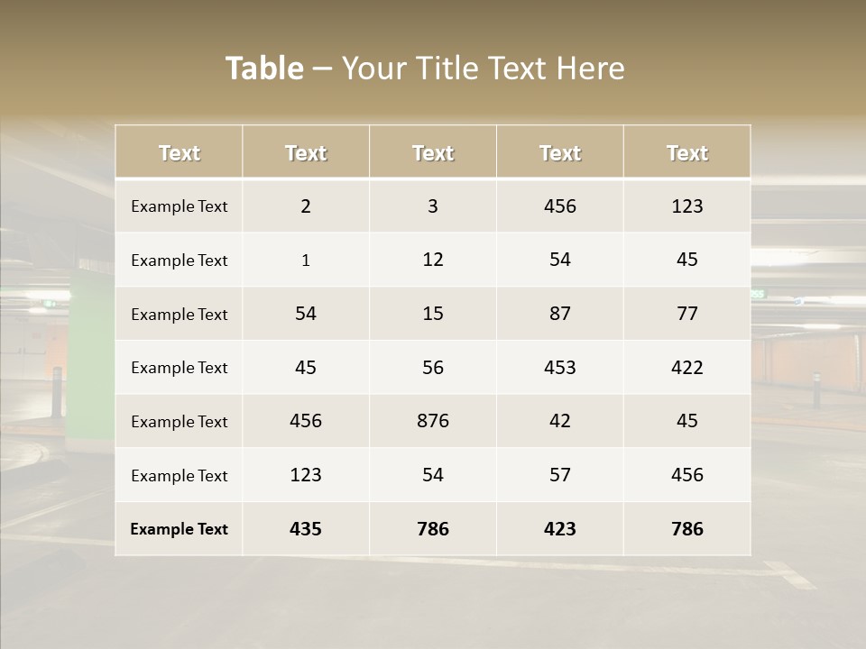 Parking Interior PowerPoint Template