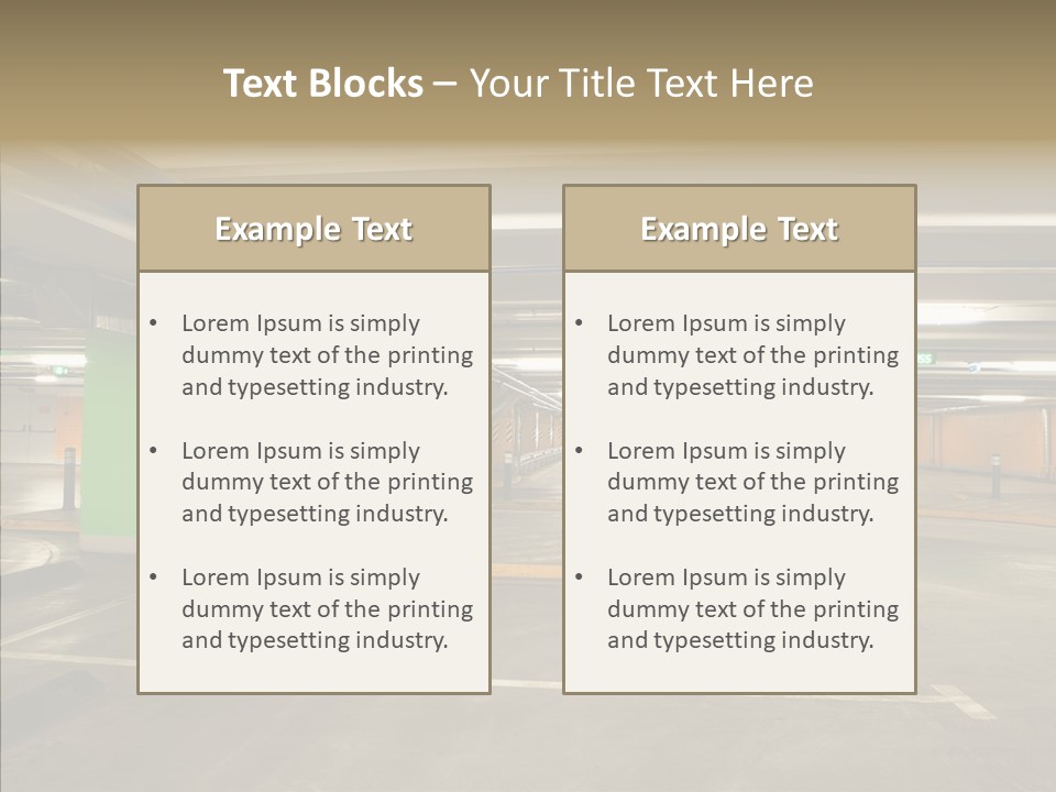 Parking Interior PowerPoint Template
