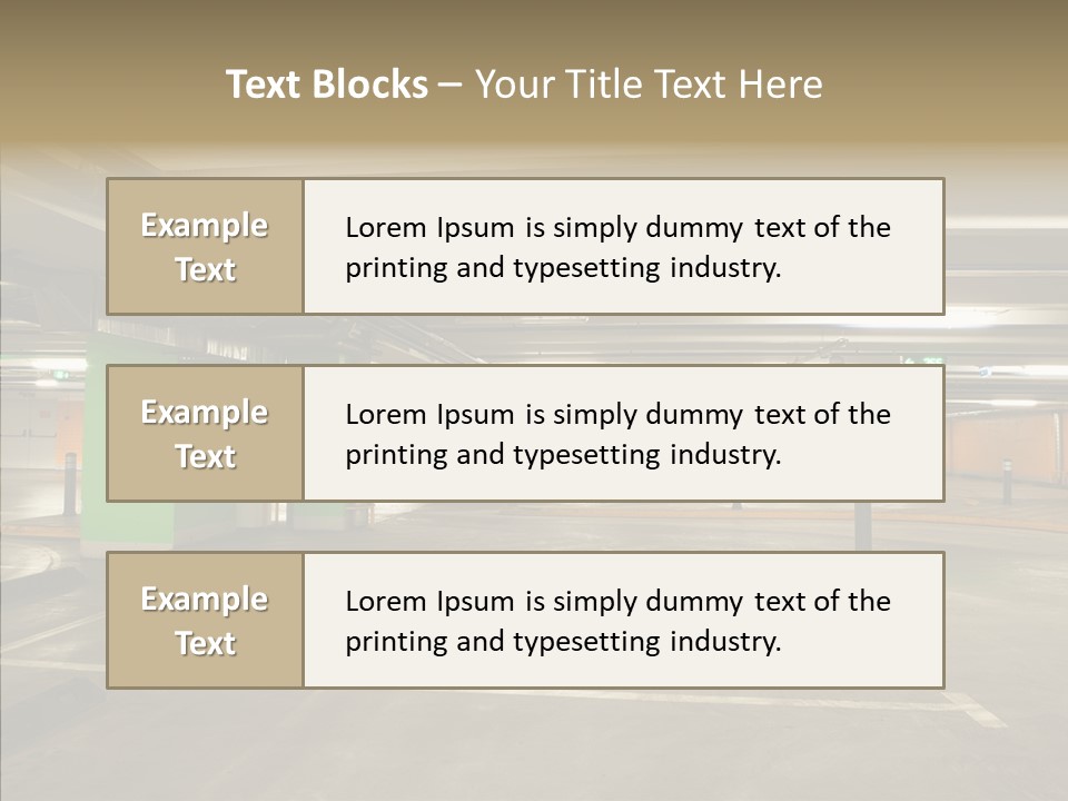 Parking Interior PowerPoint Template