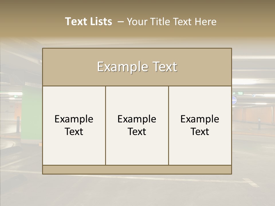 Parking Interior PowerPoint Template