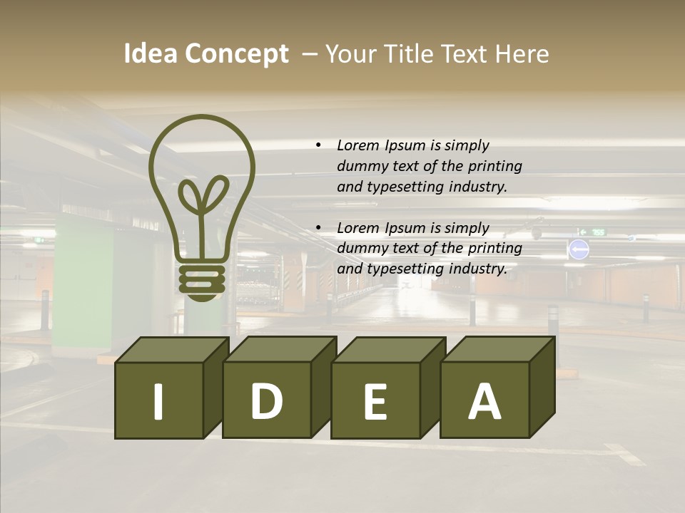 Parking Interior PowerPoint Template