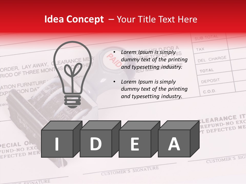 Card Month Date PowerPoint Template