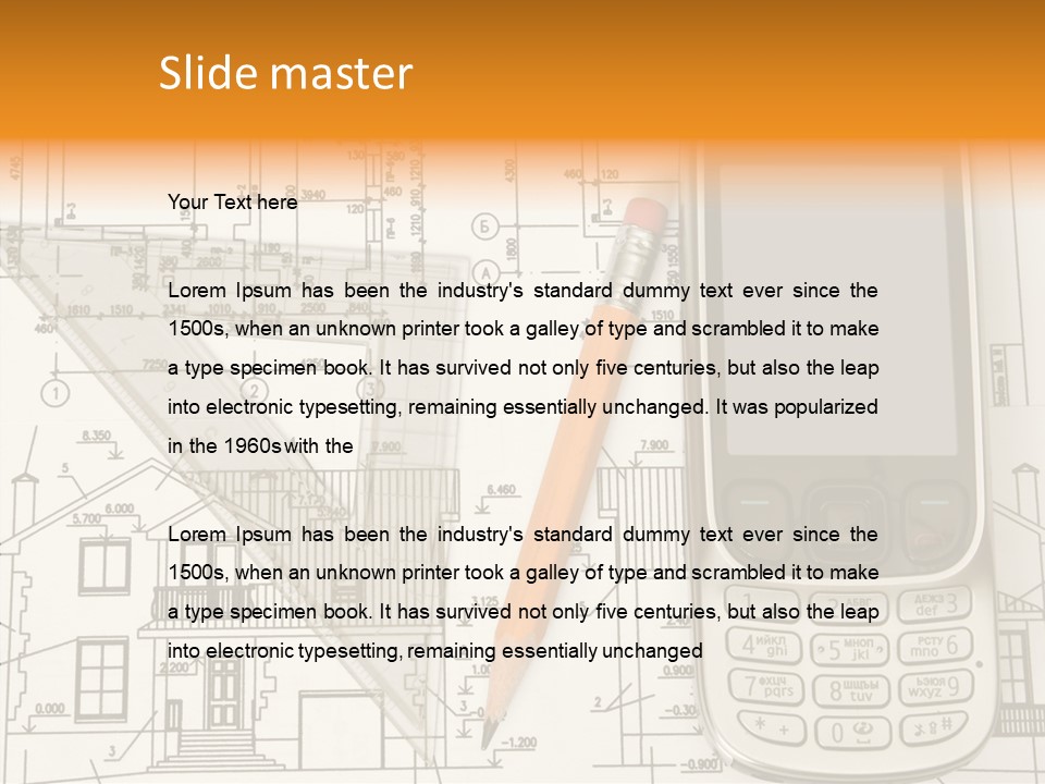 Paperwork Pen Calculator PowerPoint Template