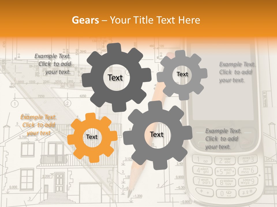 Paperwork Pen Calculator PowerPoint Template