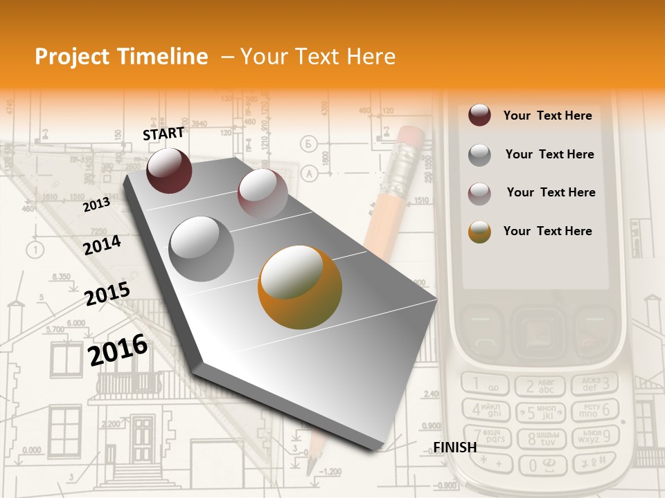 Paperwork Pen Calculator PowerPoint Template