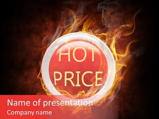 Burning Symbol Currency PowerPoint Template