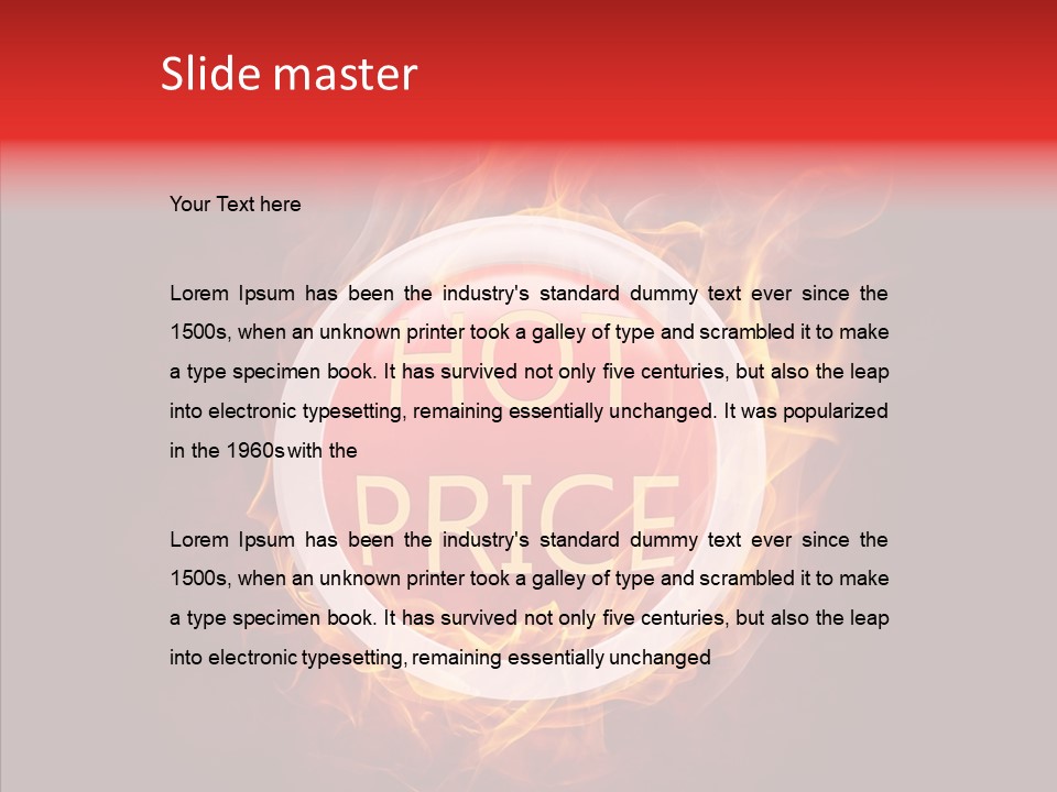 Burning Symbol Currency PowerPoint Template