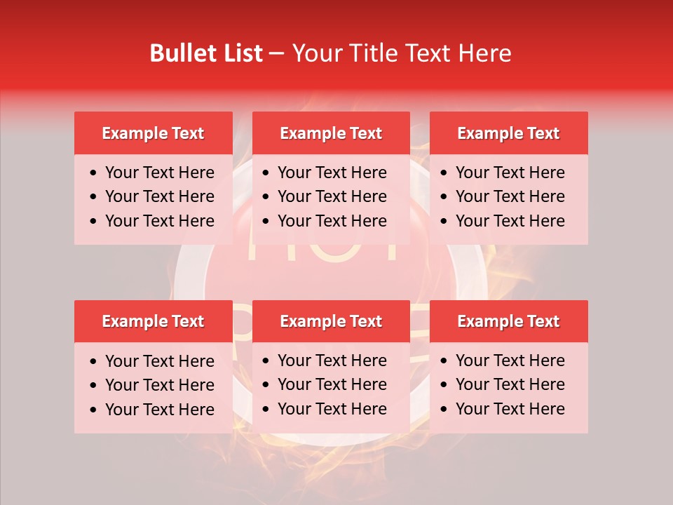 Burning Symbol Currency PowerPoint Template