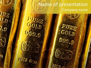 Bars Gold PowerPoint Template