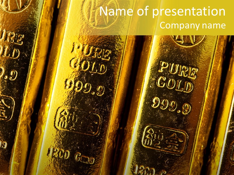 Bars Gold PowerPoint Template