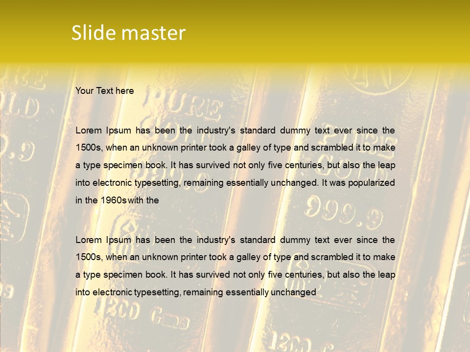 Bars Gold PowerPoint Template