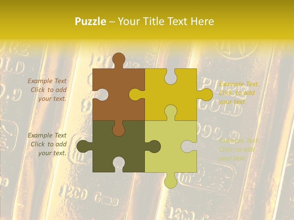 Bars Gold PowerPoint Template