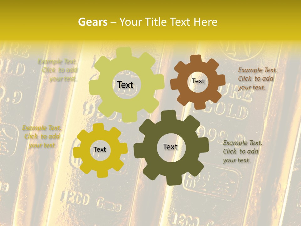 Bars Gold PowerPoint Template