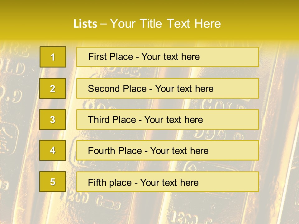 Bars Gold PowerPoint Template