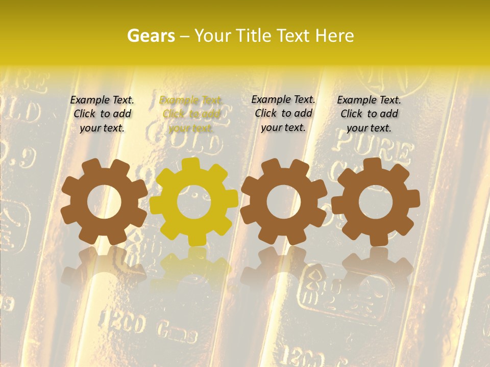 Bars Gold PowerPoint Template