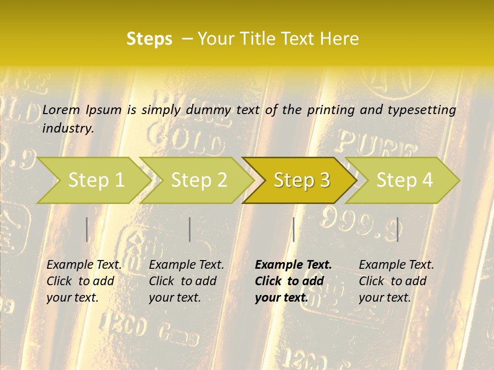 Bars Gold PowerPoint Template
