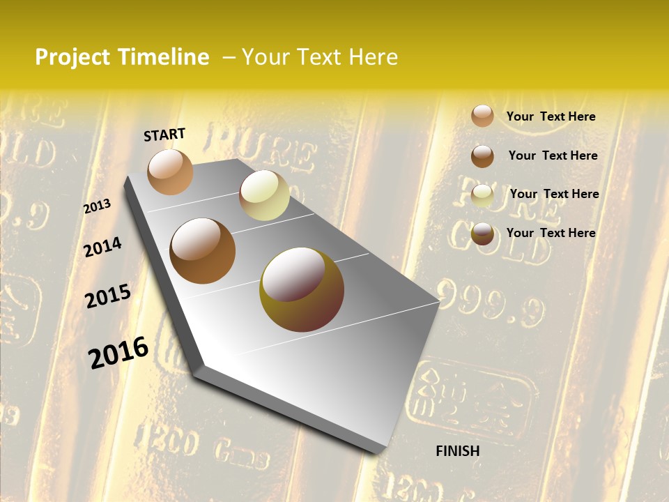 Bars Gold PowerPoint Template