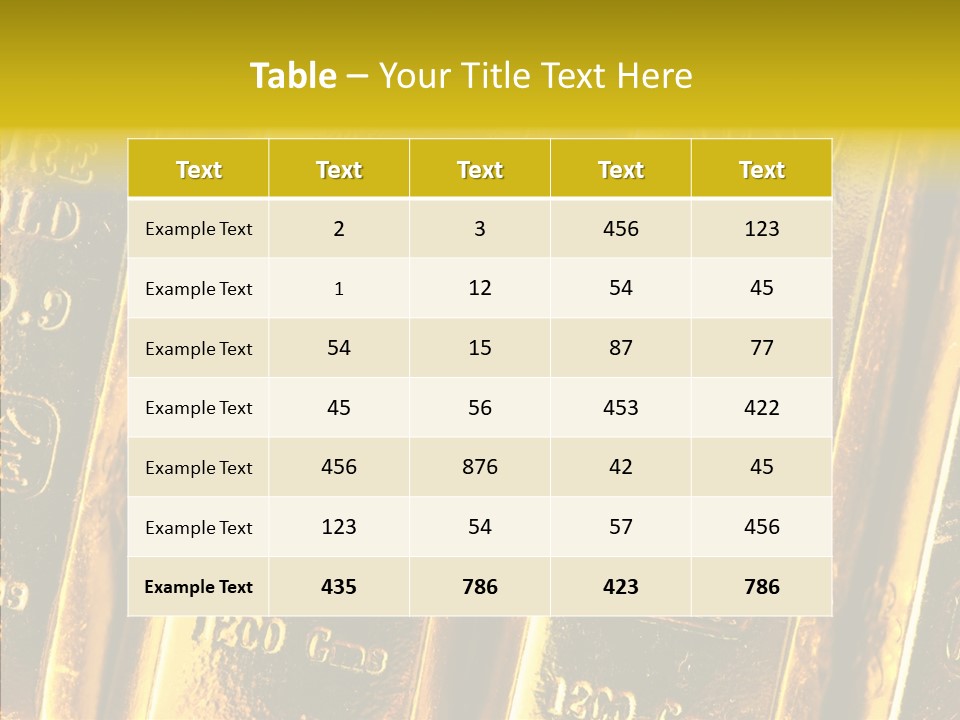 Bars Gold PowerPoint Template
