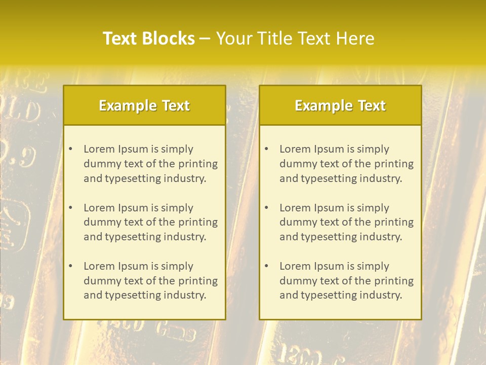 Bars Gold PowerPoint Template