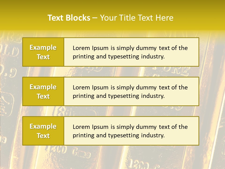 Bars Gold PowerPoint Template