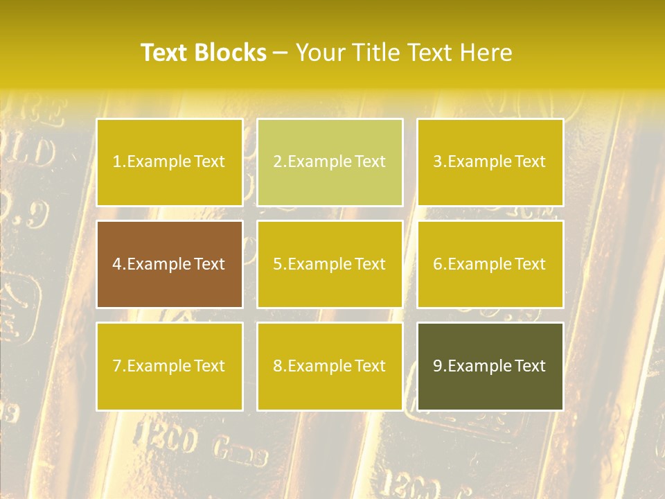 Bars Gold PowerPoint Template