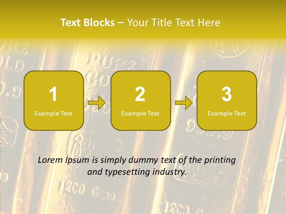 Bars Gold PowerPoint Template