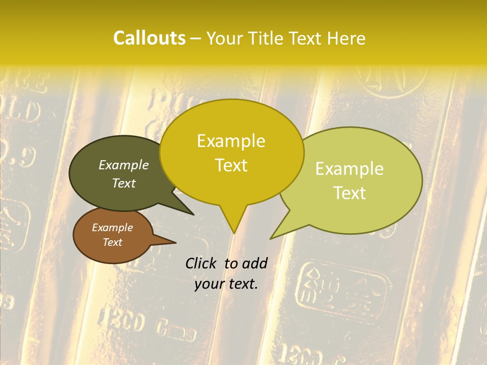 Bars Gold PowerPoint Template