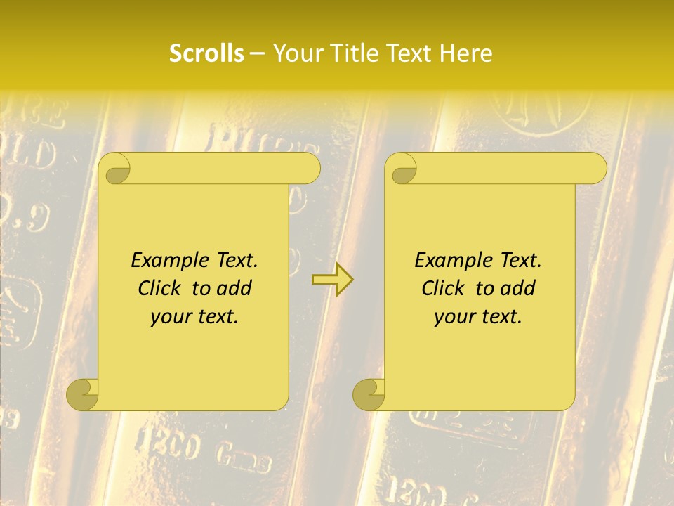 Bars Gold PowerPoint Template