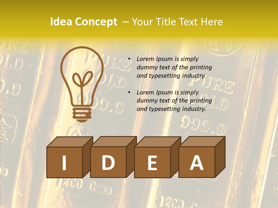 Bars Gold PowerPoint Template