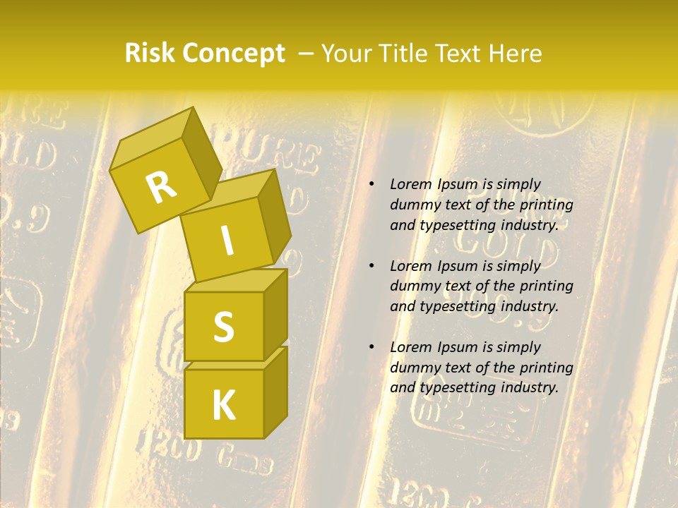 Bars Gold PowerPoint Template