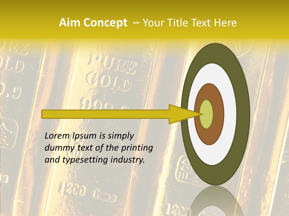 Bars Gold PowerPoint Template