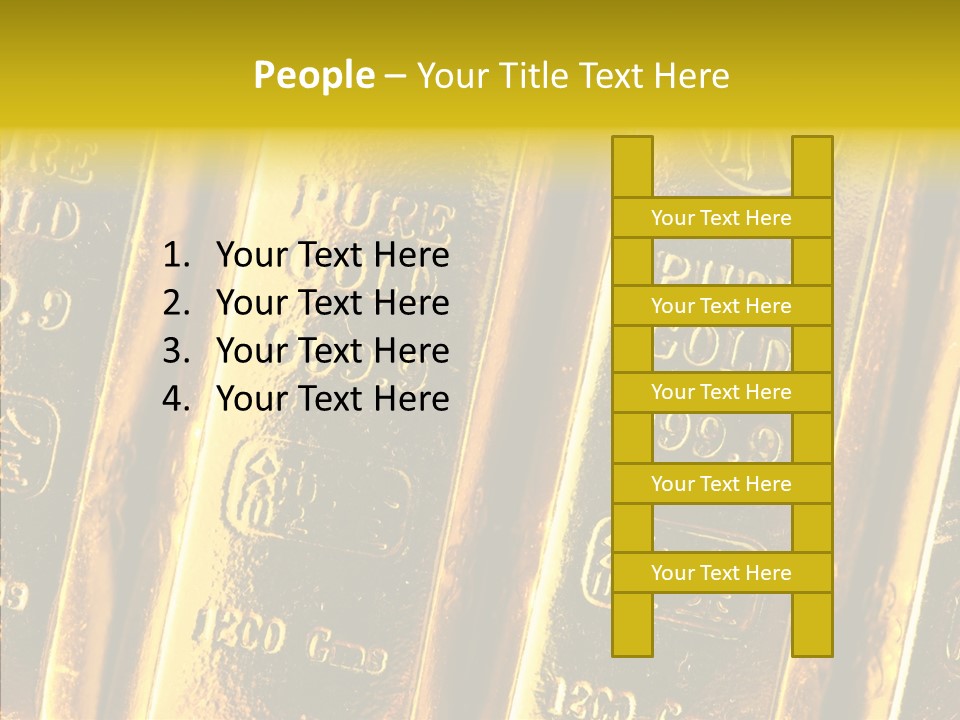 Bars Gold PowerPoint Template