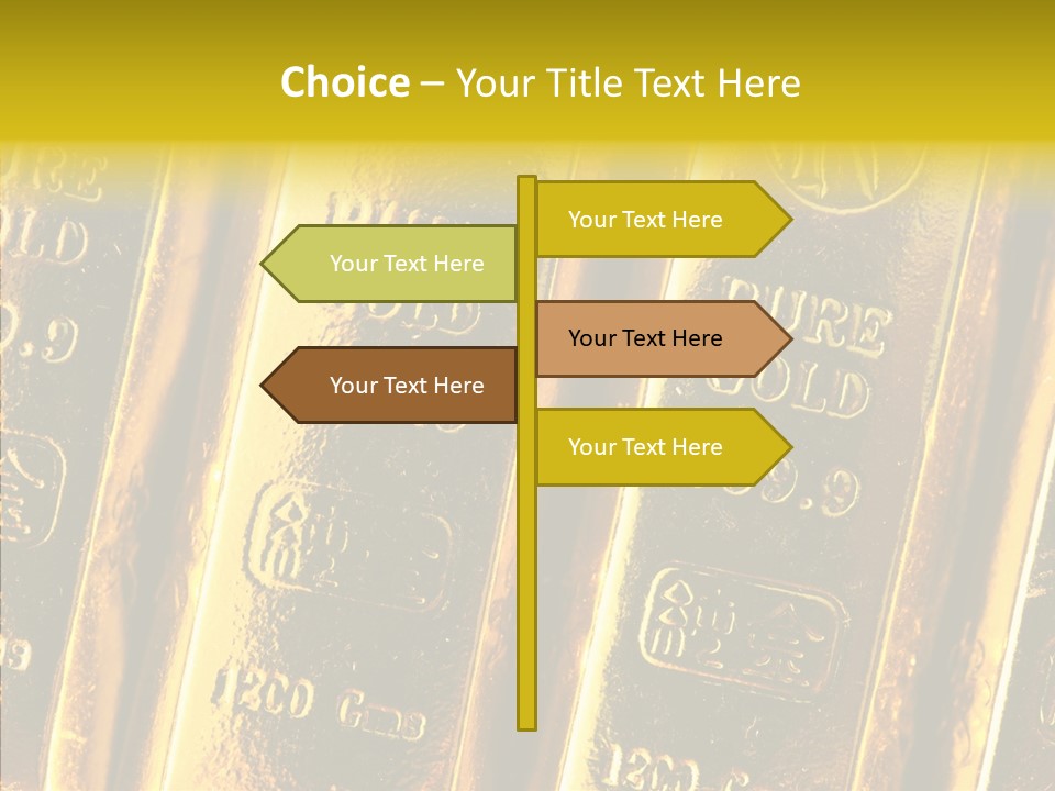 Bars Gold PowerPoint Template
