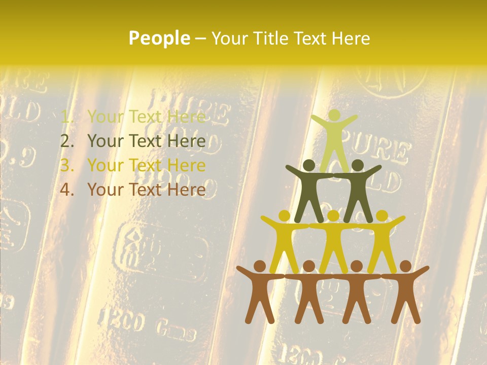 Bars Gold PowerPoint Template