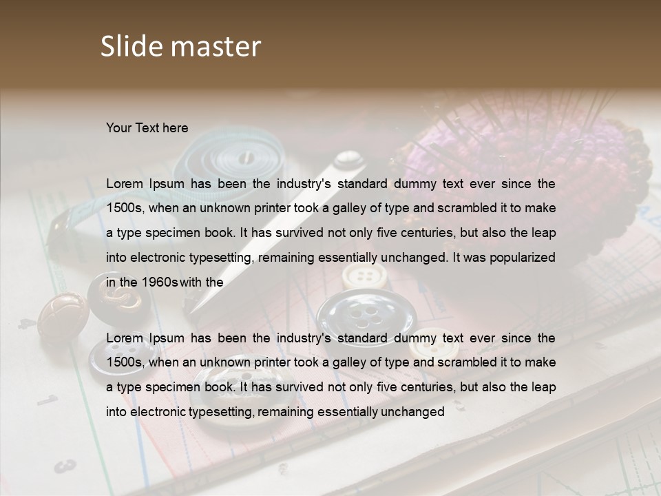 Things In Sewing PowerPoint Template
