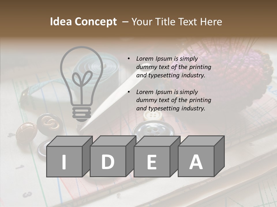 Things In Sewing PowerPoint Template