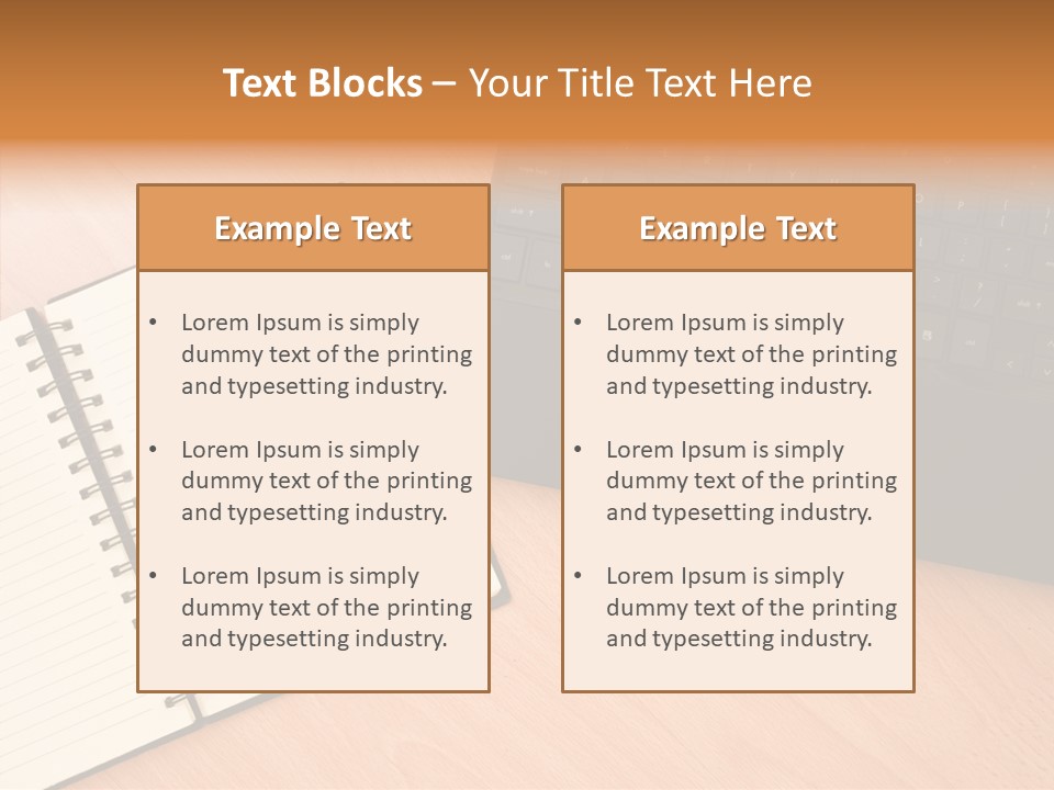 Table Business Paperwork PowerPoint Template