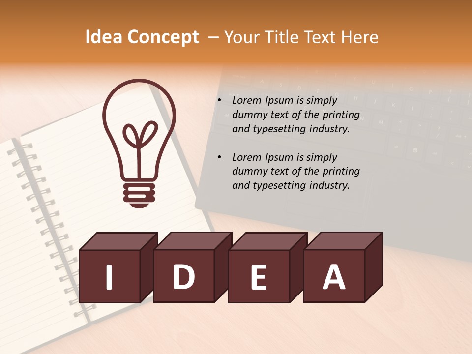 Table Business Paperwork PowerPoint Template