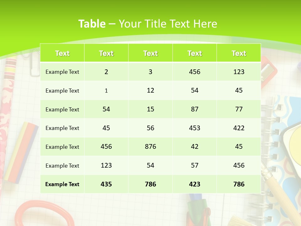 School Things PowerPoint Template