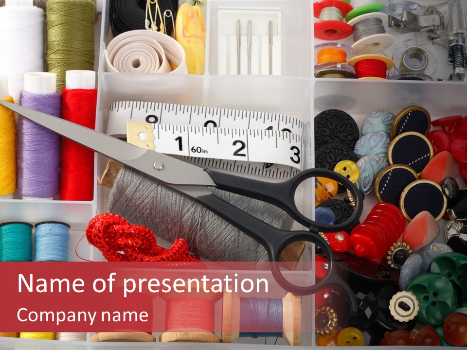 Sewing Supplies PowerPoint Template