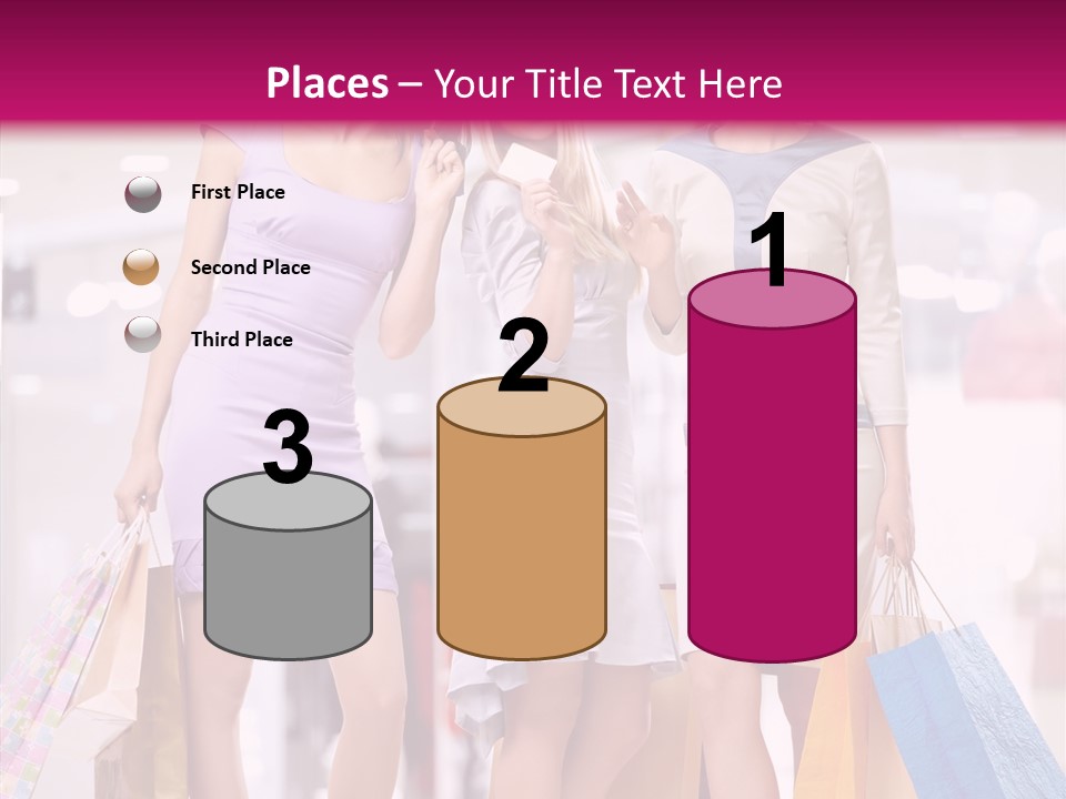 Girls Shopping PowerPoint Template
