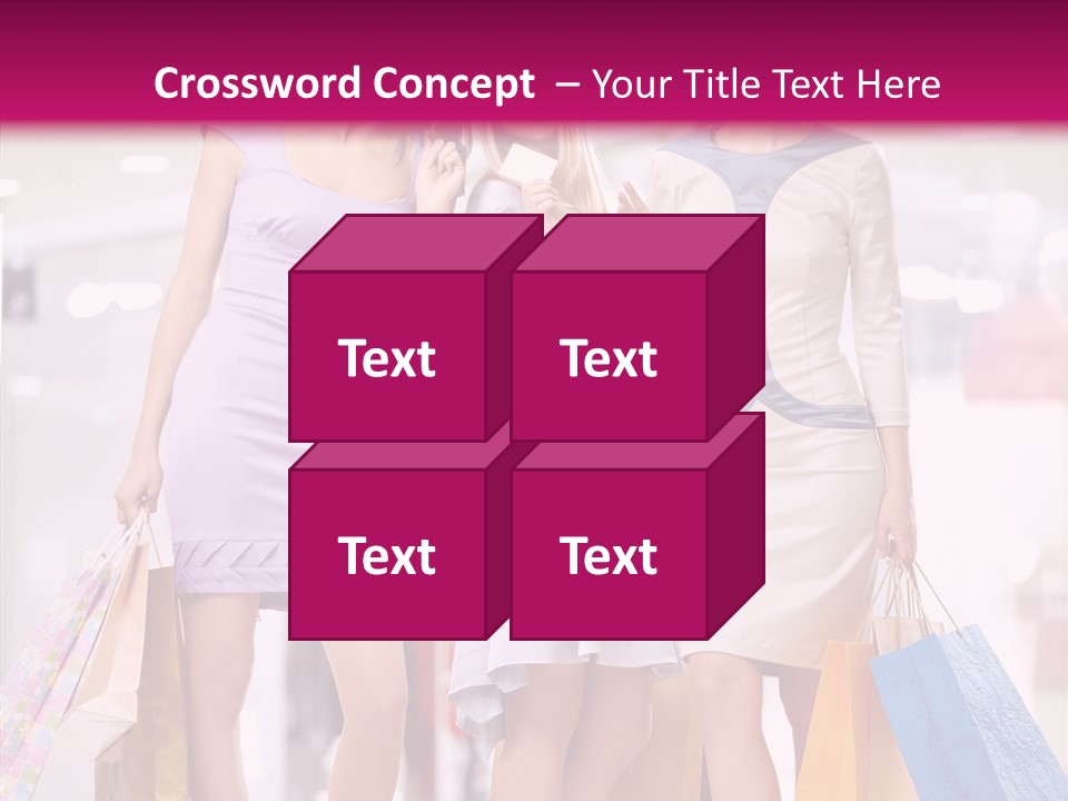 Girls Shopping PowerPoint Template