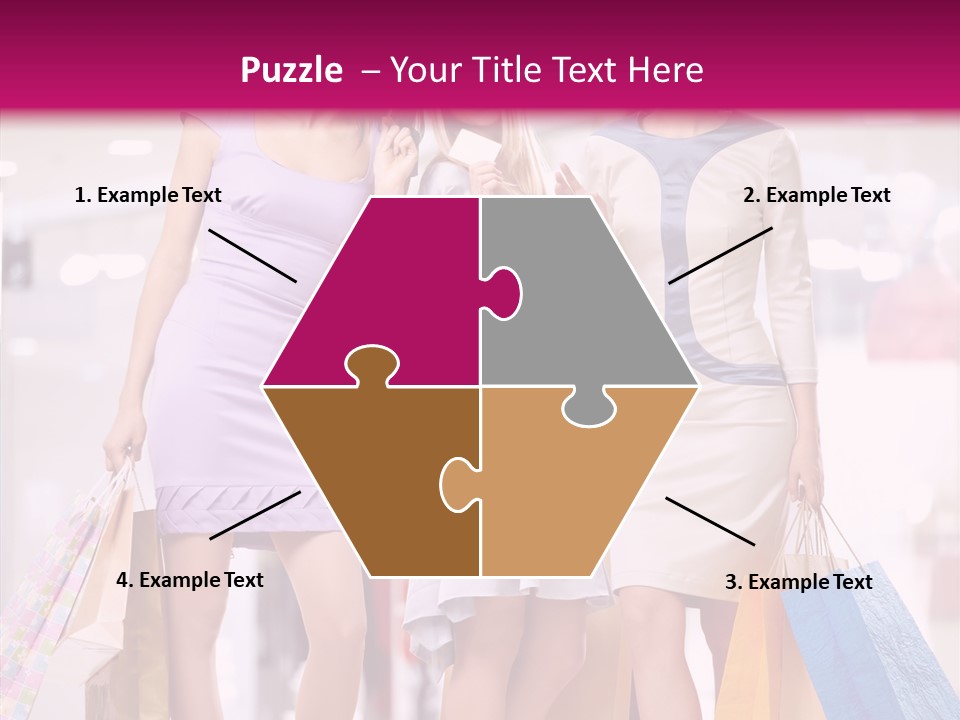 Girls Shopping PowerPoint Template