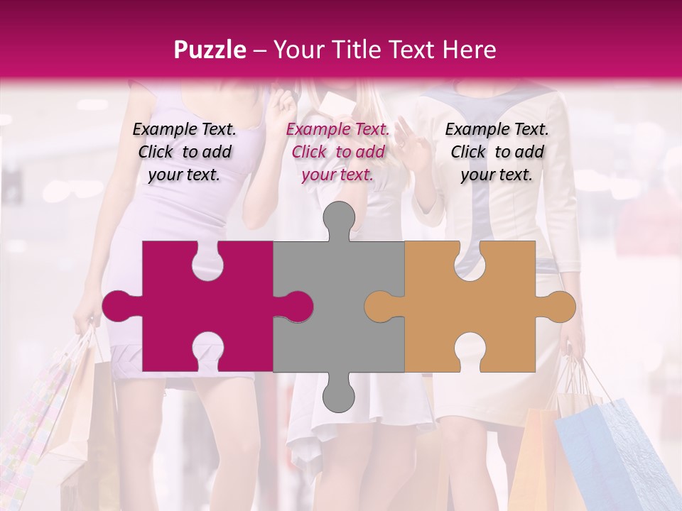 Girls Shopping PowerPoint Template