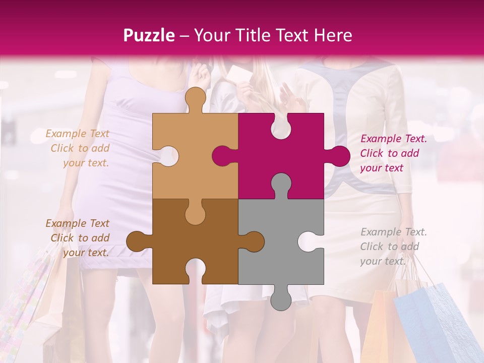 Girls Shopping PowerPoint Template