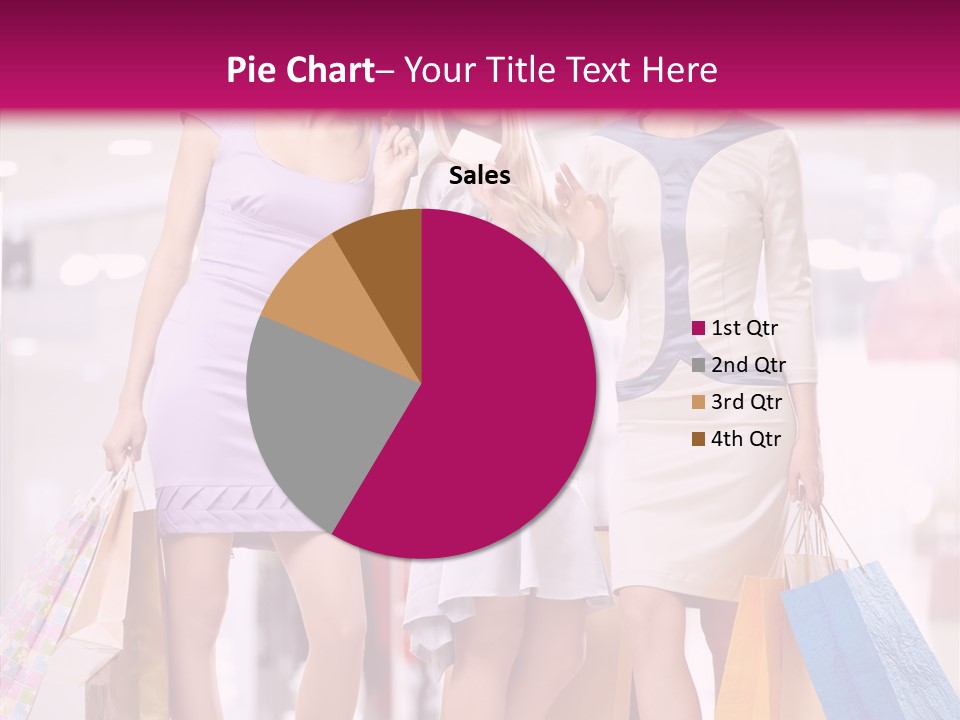 Girls Shopping PowerPoint Template