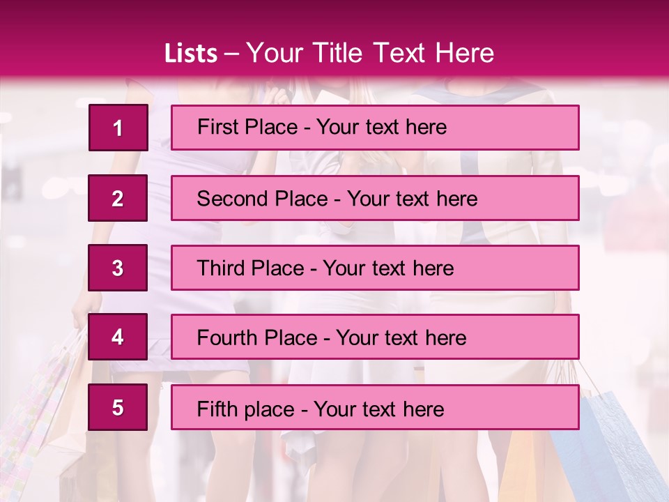 Girls Shopping PowerPoint Template